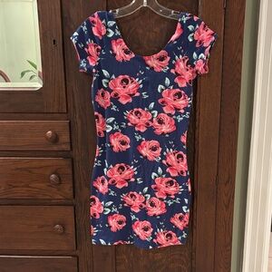 *2 for $3* Charlotte Russe Floral Mini Dress in Navy and Pink Floral